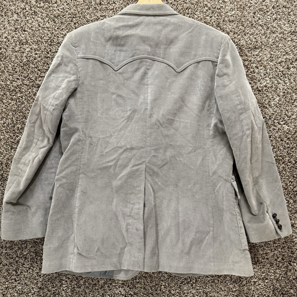 VTG Levi's‎ Western Wear Blazer Jacket 44R Gray Ranchcore Americana Sport Coat - Picture 9 of 11